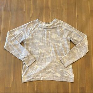 Gray Athleta Camouflage Sweatshirt with Criss Cross Back